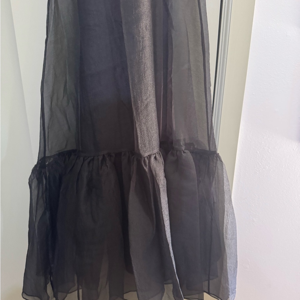 STAUD Sheer Black Maxi Dress - Picture 3 of 7